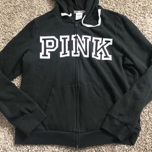 Black Zip Up Basic Hoodie